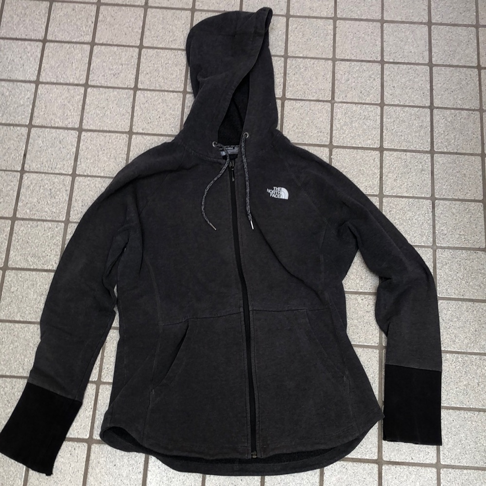 REDUCED PRICE! Dark gray hoodie North Face zip up size medium